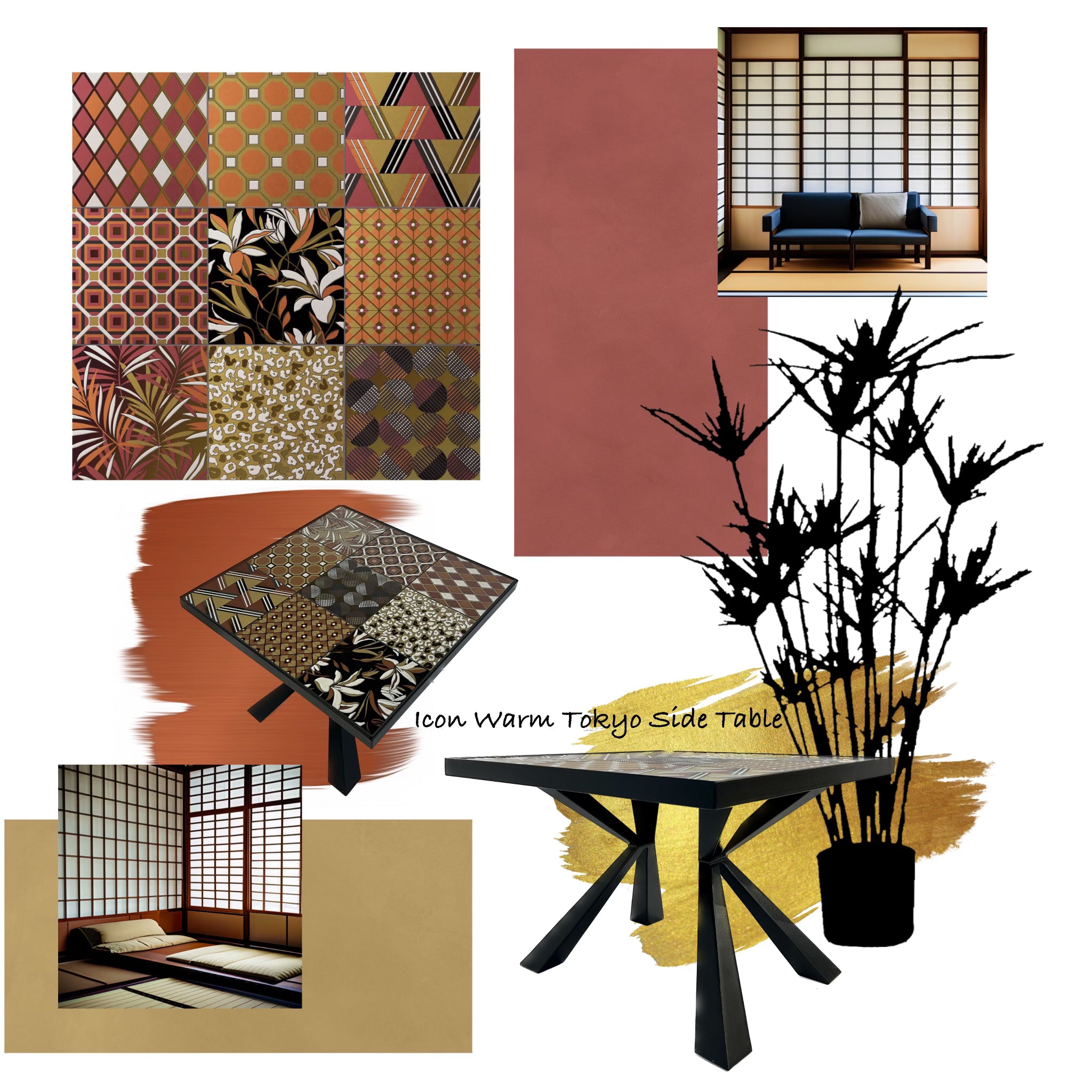 The Icon Warm Metal Tokyo Side Table